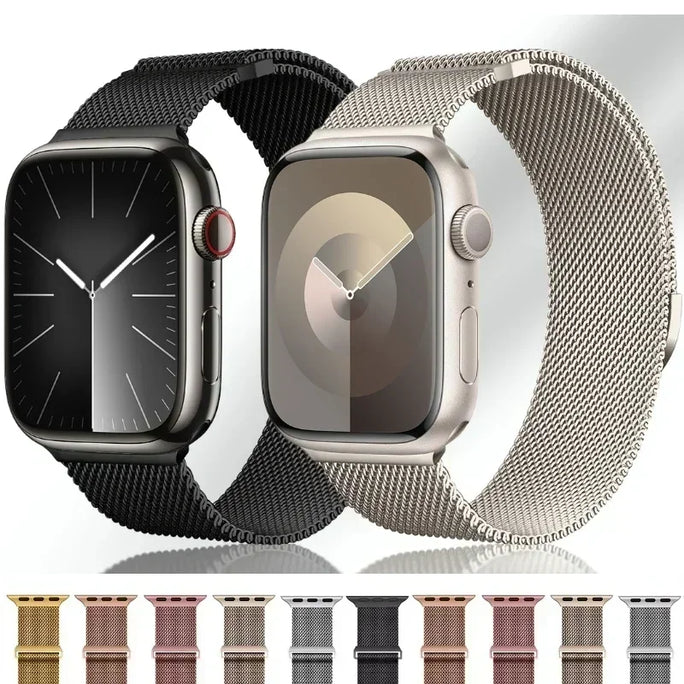 Milanese Strap For Apple Watch Band Ultra 2 49mm 44mm 40mm 45mm 41mm 38mm 44mm Bracelet F or iWatch Series 9 3 6 5 SE 7 8 Strap