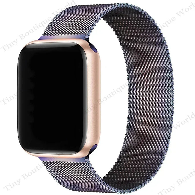 Milanese Strap For Apple Watch Band Ultra 2 49mm 44mm 40mm 45mm 41mm 38mm 44mm Bracelet F or iWatch Series 9 3 6 5 SE 7 8 Strap