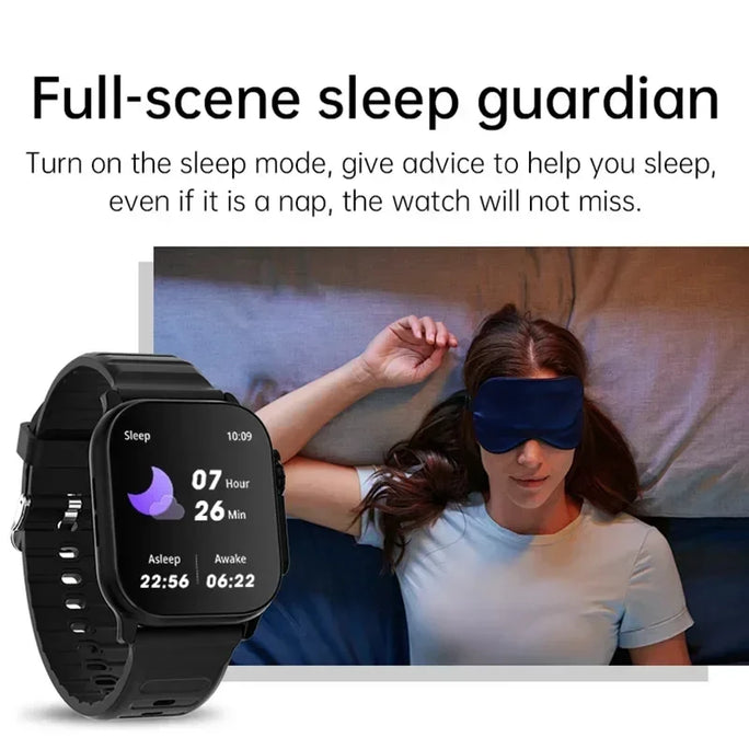 LAXASFIT T900Ultra Smartwatch Bluetooth Talk Smartwatch Message Alert Heart Rate Monitor Sports Watch for Android IOS Men Women